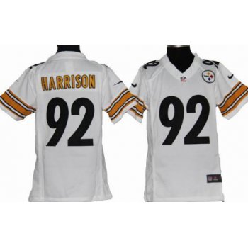 Nike Pittsburgh Steelers #92 James Harrison White Game Kids Jersey