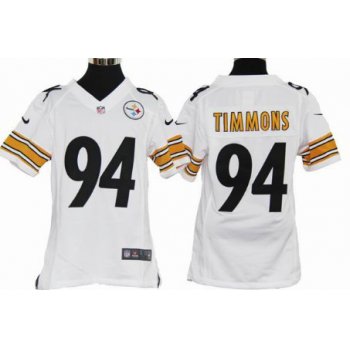 Nike Pittsburgh Steelers #94 Lawrence Timmons White Game Kids Jersey