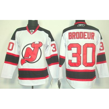 New Jersey Devils #30 Martin Brodeur White Kids Jersey