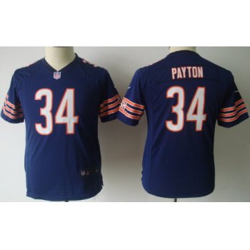 Nike Chicago Bears #34 Walter Payton Blue Game Kids Jersey