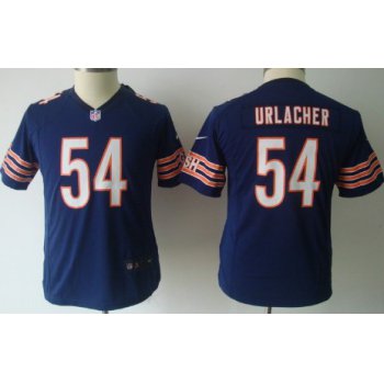 Nike Chicago Bears #54 Brian Urlacher Blue Game Kids Jersey