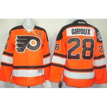 Philadelphia Flyers #28 Claude Giroux 2012 Winter Classic Orange Kids Jersey