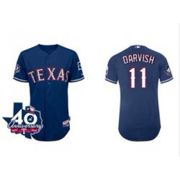 Texas Rangers #11 Yu Darvish Blue 40TH Kids Jersey