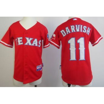 Texas Rangers #11 Yu Darvish Red Kids Jersey