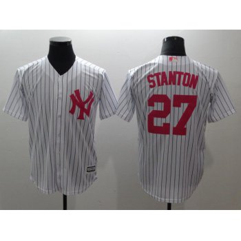 Men New York Yankees 27 Stanton White red Game 2021 MLB Jersey