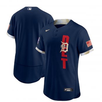 Men's Detroit Tigers Blank 2021 Navy All-Star Flex Base Stitched MLB Jersey