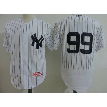 Men's New York Yankees #99 Aaron Judge White Home Stitched MLB Majestic Cool Base Jersey