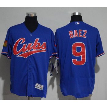 Men's Chicago Cubs #9 Javier Baez Royal Blue 1994 Turn Back The Clock Stitched MLB Majestic Flex Base Jersey