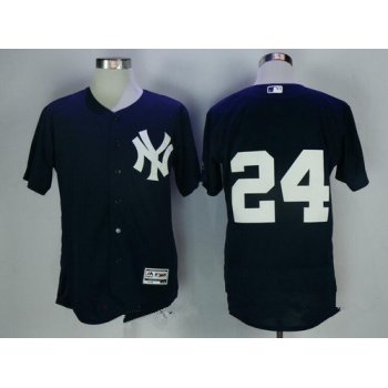 Men's New York Yankees #24 Gary Sanchez Navy Blue Stitched MLB Majestic Flex Base Jersey