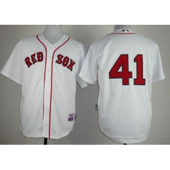 Boston Red Sox #41 Mitchell Boggs White Jersey