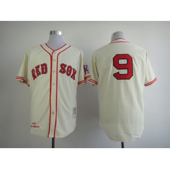 Boston Red Sox #9 Ted Williams 1939 Cream Throwabck Jersey