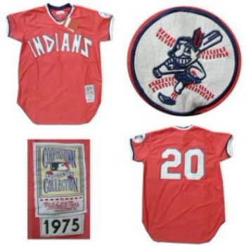 Cleveland Indians #20 Frank Robinson 1975 Red Throwback Jersey