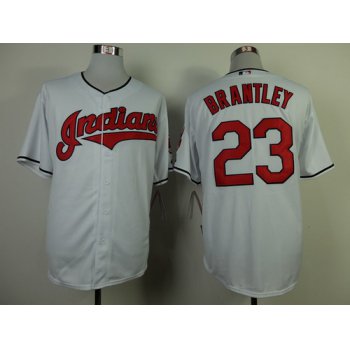 Cleveland Indians #23 Michael Brantley White Jersey