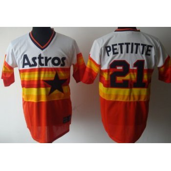 Houston Astros #21 Andy Pettitte Rainbow Throwback Jersey