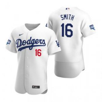 Los Angeles Dodgers #16 Will Smith White 2020 World Series Champions Jersey