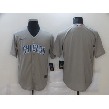 Men Chicago Cubs Blank Grey Game Nike MLB Jerseys