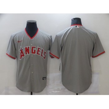 Men Los Angeles Angels Blank Grey Game Nike MLB Jerseys