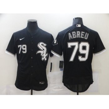 Men's Chicago White Sox #79 Jose Abreu Black Stitched MLB Flex Base Nike Jersey