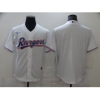 Men's Texas Rangers Blank White Stitched MLB Cool Base Nike Jersey