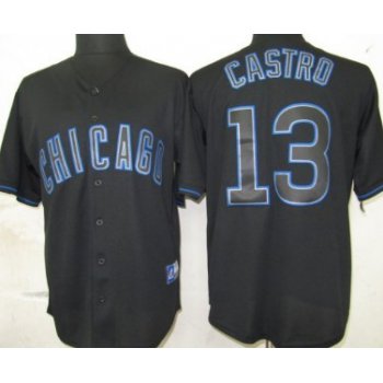Chicago Cubs #13 Starlin Castro Black Fashion Jersey