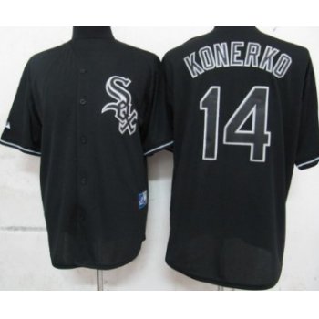 Chicago White Sox #14 Paul Konerko Black Fashion Jersey