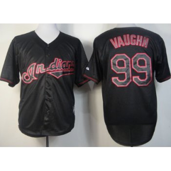 Cleveland Indians #99 Rick Vaughn Black Fashion Jersey