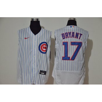 Men's Chicago Cubs #17 Kris Bryant White 2020 Cool and Refreshing Sleeveless Fan Stitched Flex Nike Jersey