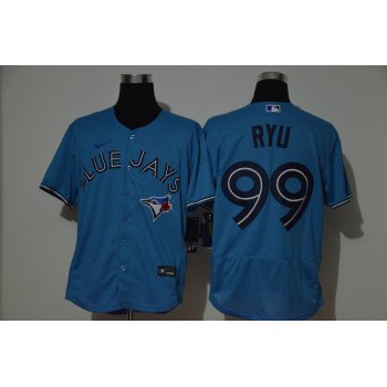 Men's Toronto Blue Jays #99 Hyun-Jin Ryu Blue Stitched MLB Flex Base Nike Jersey
