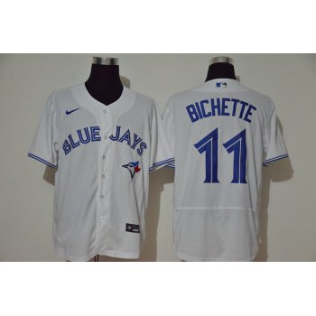 Men's Toronto Blue Jays #11 Bo Bichette White Stitched MLB Flex Base Nike Jersey