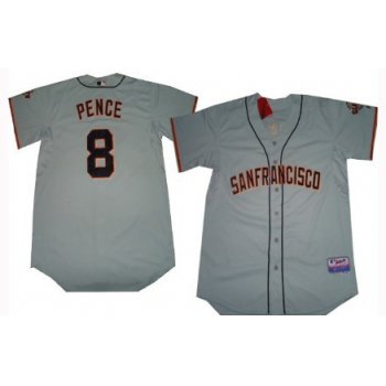 San Francisco Giants #8 Hunter Pence Gray Jersey