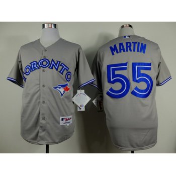 Toronto Blue Jays #55 Russell Martin Gray Jersey