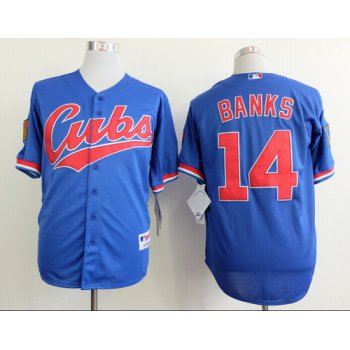 Chicago Cubs #14 Ernie Banks 1994 Blue Jersey