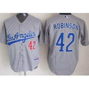 Los Angeles Dodgers #42 Jackie Robinson Gray Cool Base Jersey