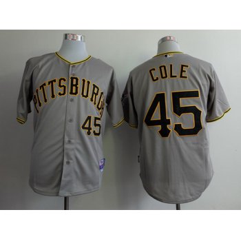 Pittsburgh Pirates #45 Gerrit Cole Gray Jersey