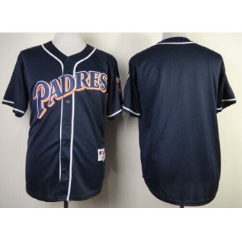 San Diego Padres Blank 1998 Navy Blue Jersey