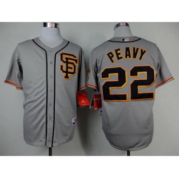 San Francisco Giants #22 Jake Peavy Gray SF Edition Jersey