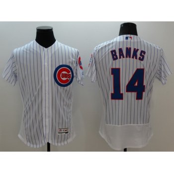 Men's Chicago Cubs #14 Ernie Banks White Flexbase 2016 MLB Player Jersey