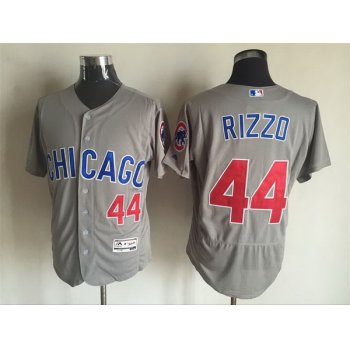 Men's Chicago Cubs #44 Anthony Rizzo Gray Road 2016 Flexbase Majestic Baseball Jersey