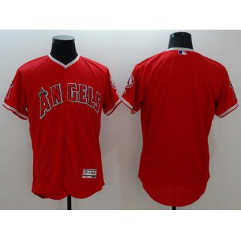 Men's LA Angels Of Anaheim Blank Red Flexbase 2016 MLB Player Jersey