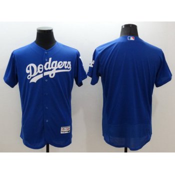 Men's Los Angeles Dodgers Blank Blue Flexbase 2016 MLB Player Jersey