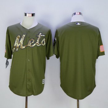 Men's New York Mets Blank Green Salute to Service Cool Base Baseball Jersey