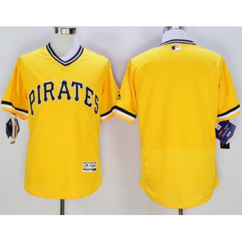 Men's Pittsburgh Pirates Blank Yellow Flexbase 2016 MLB Player Jersey