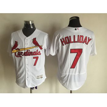 Men's St. Louis Cardinals #7 Matt Holliday White 2016 Flexbase Majestic Baseball Jersey