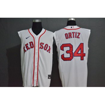 Men's Boston Red Sox #34 David Ortiz White 2020 Cool and Refreshing Sleeveless Fan Stitched MLB Nike Jersey
