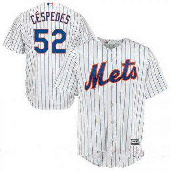 Men's New York Mets #52 Yoenis Cespedes Majestic White Home Cool Base Player Jersey