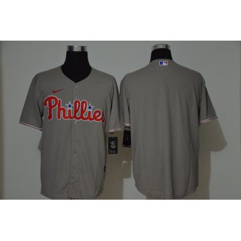 Men's Philadelphia Phillies Blank Gray Stitched MLB Cool Base Nike Jersey