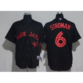 Men's Toronto Blue Jays #6 Marcus Stroman Lights Out Black Fashion Stitched MLB Majestic Cool Base Jersey
