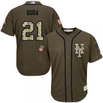 New York Mets #21 Lucas Duda Green Salute to Service Stitched MLB Jersey
