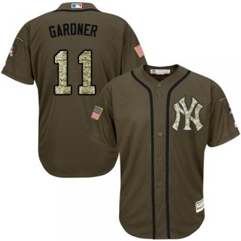 New York Yankees #11 Brett Gardner Green Salute to Service Stitched MLB Jersey