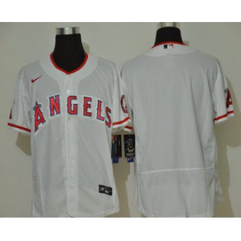 Men's Los Angeles Angels Blank White Stitched MLB Flex Base Nike Jersey